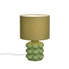 Lampă de masă din ceramică verde, Cihad, con întrerupător