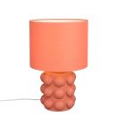 Lampă de masă din ceramică portocalie, Cihad, con întrerupător