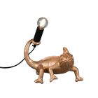Lampă de masă aurie din plastic, Chameleon