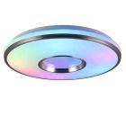 Lampă de tavan albă din plastic, Franz, 21W, LED RGBW, con telecomando