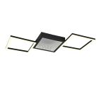 Plafonieră design neagră, Gelka, 24W, LED 3000K, dimmabil în 3 trepte