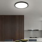 Lampă de tavan modernă neagră, Zayd, 30W, LED white switch, dimmabil în 3 trepte