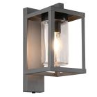 Aplică exterior cu senzor crepuscular modernă antracit, Reini, IP44
