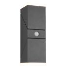 Aplică exterior cu senzor de mișcare modernă antracit, Liron, 7W, LED 3000K, IP54
