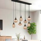 Lustră pentru masă de dining design chihlimbar, Sybren