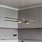 Lustră pentru masă de dining design neagră, Sohaib, 37W, LED reglabil de la alb cald la alb rece, dimmabil în 3 trepte