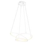 Lustră design albă, Teodore, 34W, LED white switch, dimmabil în 3 trepte