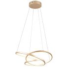 Lustră design aurie, Teodore, 34W, LED white switch, dimmabil în 3 trepte