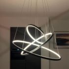 Lustră modernă antracit, Harold, 80W, LED RGBW, con telecomando