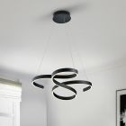 Lustră modernă antracit, Davu, 52W, LED 3000K