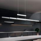 Lustră modernă nichel, Jessey, 42W, LED reglabil de la alb cald la alb rece, cu întrerupător tactil