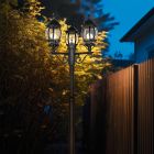 Stâlp de iluminat pentru grădină clasic negru, Evander, IP23