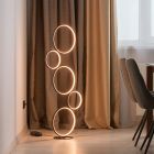 Lampadar modern negru, Robon, 36W, LED 3000K, con întrerupător