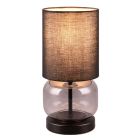 Lampă de masă retro neagră, Vita, con întrerupător