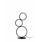 Lampă de masă modernă neagră, Robon, 17W, LED 3000K, con întrerupător