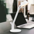 Lampă de birou modernă albă, Lindi, 5W, LED reglabil de la alb cald la alb rece, cu întrerupător tactil