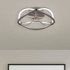 Lampă de tavan modernă nichel, Remy, 20W, LED 3000K