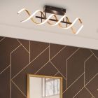 Plafonieră design alamă, Sylvian, 41W, LED white switch, dimmabil în 3 trepte