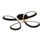 Plafonieră design neagră, Vikash, 25W, LED 3000K, dimmabil în 3 trepte