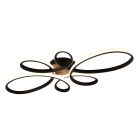 Plafonieră design neagră, Vikash, 32W, LED 3000K, dimmabil în 3 trepte