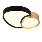 Plafonieră aurie din metal, Merwin, 21W, LED reglabil de la alb cald la alb rece, con telecomando