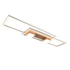 Lampă de tavan design maro, Sohaib, 37W, LED reglabil de la alb cald la alb rece, dimmabil în 3 trepte