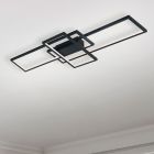 Lampă de tavan modernă antracit, Jetse, 36W, LED RGBW, con telecomando