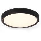 Plafonieră baie neagră din plastic, Evelina, 18W, LED 3000K, IP44