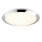 Plafonieră baie crom din plastic, Ronan, 12W, LED 3000K, IP44