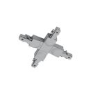 Conector transversal gri pentru iluminat pe șină bifazat