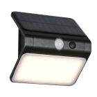 Aplică solară exterior neagră din plastic, Mijs, 2,5W, LED 4000K, IP44
