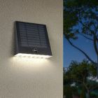 Aplică solară exterior modernă neagră, Pontus, 6W, LED 4000K, IP44
