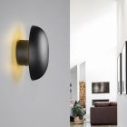 Aplică reîncărcabilă neagră din metal, Khaoula, 1,5W, LED 3000K, dimmabil în 3 trepte