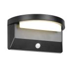 Aplică solară exterior modernă neagră, Neelam, 8W, LED 4000K, IP44