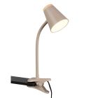 Lampă cu clemă modernă maro, Rahul, 4,5W, LED 3000K, con întrerupător