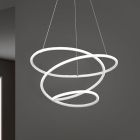 Lustră design albă, Marell, 36W, LED 4000K, dimmabil în 3 trepte