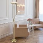 Lampă de citit modernă alamă, Fredrika, 27W, LED 3000K, cu întrerupător tactil