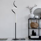 Lampadar modern negru, Aby, 11W, LED 3000K, cu întrerupător tactil