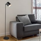 Lampadar modern negru, Suraya, 4,5W, LED 3000K, cu întrerupător tactil