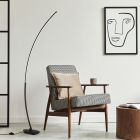 Lampadar arcuit design negru, Vessla, 11W, LED 3000K, con întrerupător