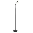 Lampadar modern negru, Suradj, con întrerupător