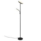 Lampadar modern negru, Shahid, 17W, LED reglabil de la alb cald la alb rece, cu întrerupător tactil