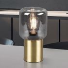 Lampă de masă modernă alamă, Gail, con întrerupător
