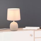 Lampă de masă din ceramică maro, Myrna, con întrerupător