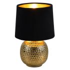 Lampă de masă din ceramică aurie, Jorre, con întrerupător