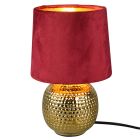 Lampă de masă din ceramică aurie, Jorre, con întrerupător