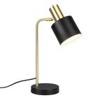Lampă de masă neagră din metal, Zoja, con întrerupător