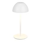Lampă de masă reîncărcabilă albă din plastic, Mikhail, 2W, LED 3000K, IP44, cu întrerupător tactil