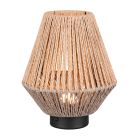 Lampă de masă reîncărcabilă din hârtie maro, Isaura, 1,5W, LED 3000K, dimmabil în 3 trepte