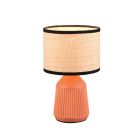 Lampă de masă din ceramică portocalie, Shivam